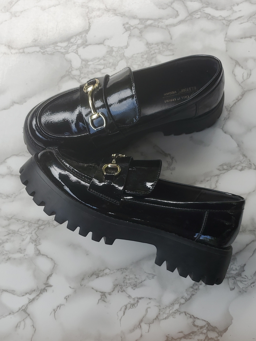 BNWT Call It Spring Cluelesss Chunky Patent Loafers - Size 7 (Brand New!)